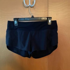 Lululemon Navy Blue Speed Up Low-Rise Lined Shorts 2.5”
